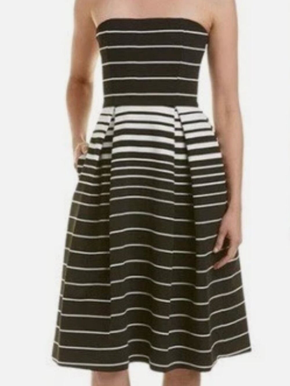 N/Nicholas Corsica Strapless Striped Ball Cocktail Dress - NWT